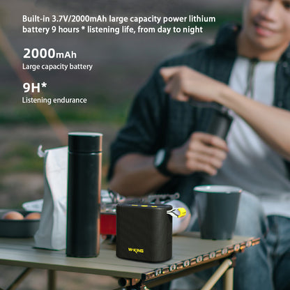 Bluetooth Speaker  Wireless Connection  Portable  Compact  Cool  Waterproof  Long Battery Life  Black