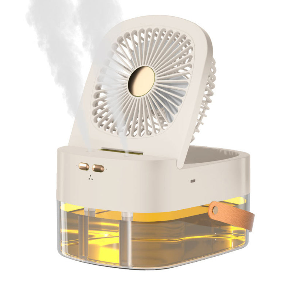 Humidifying Spray Fan Desktop Remote Control Timing Mini Air Cooler Big Wind Mute USB Charging Fan