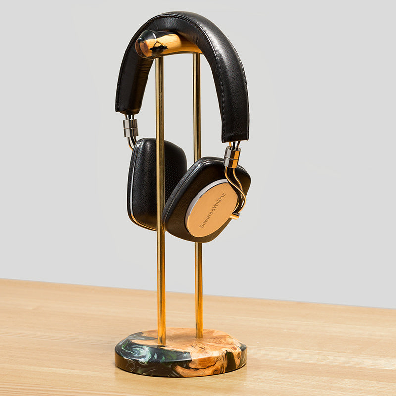 Solid Wood Headset With Metal Bracket