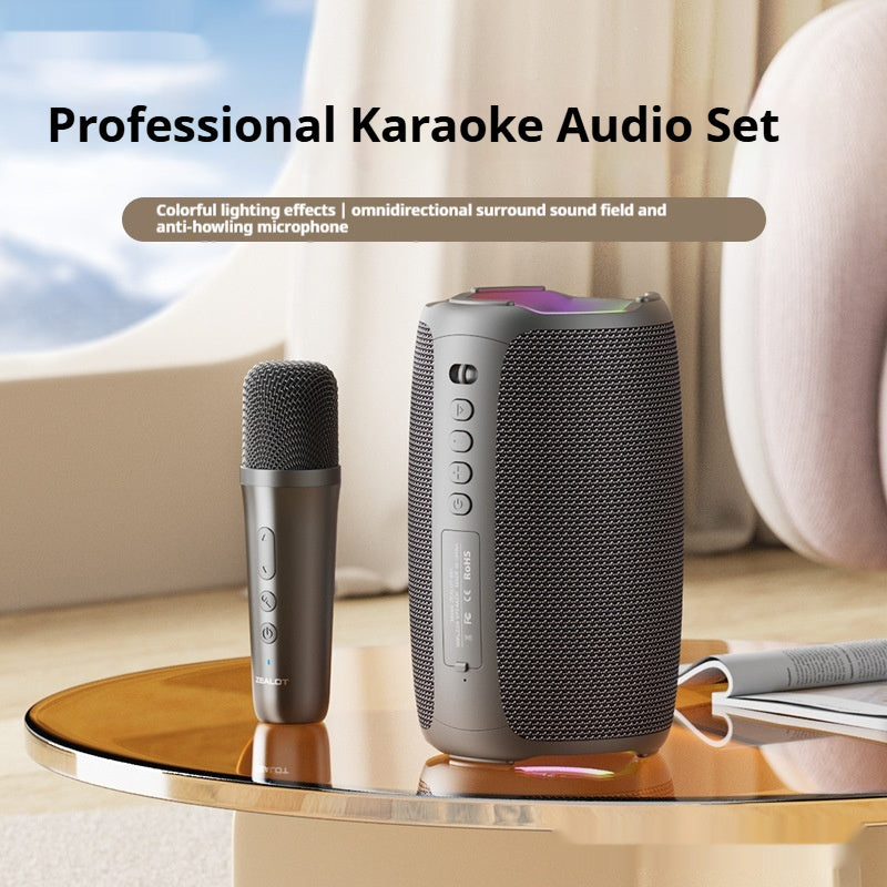 Portable Bluetooth Speaker Home Microphone Wireless Karaoke Speaker